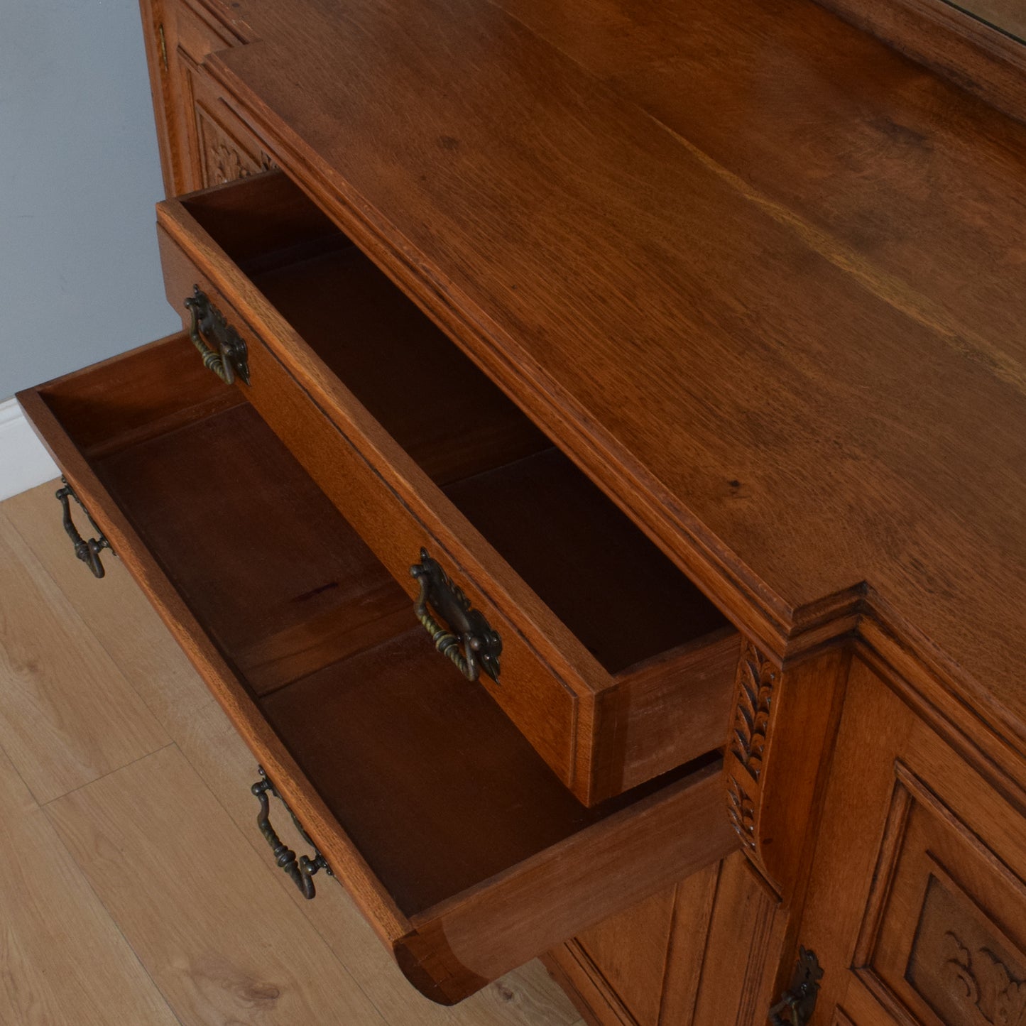 Large Carved Oak Dresser