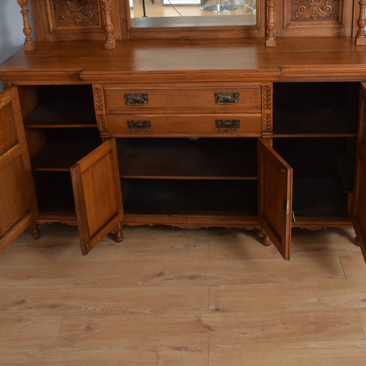 Large Carved Oak Dresser