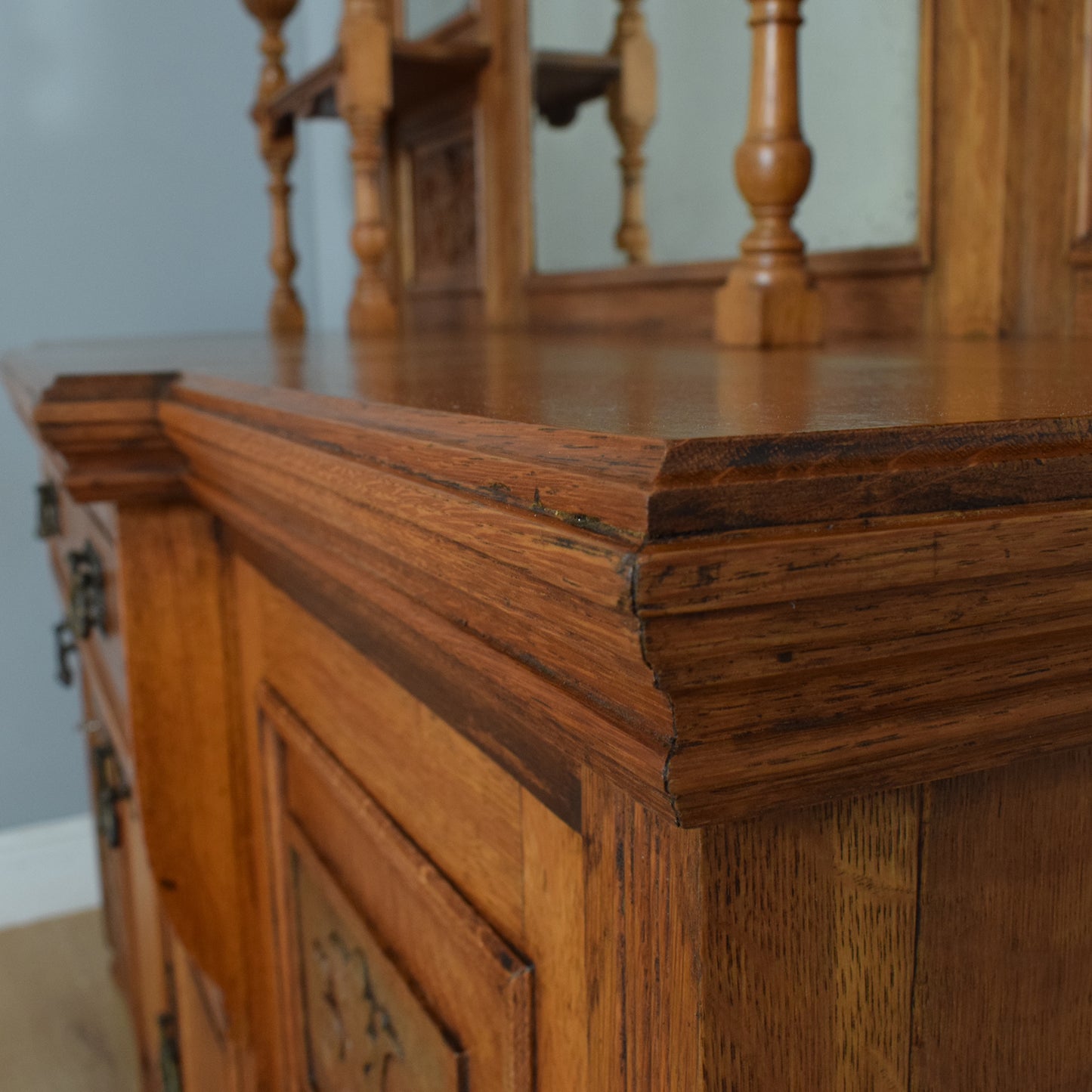Large Carved Oak Dresser