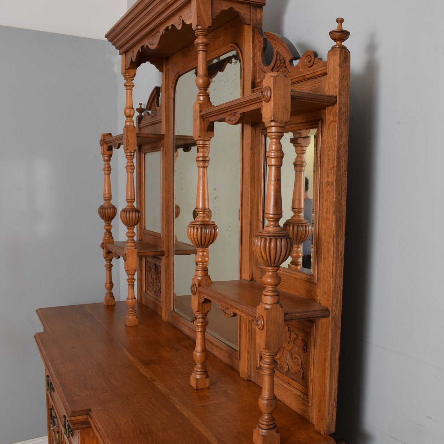 Large Carved Oak Dresser