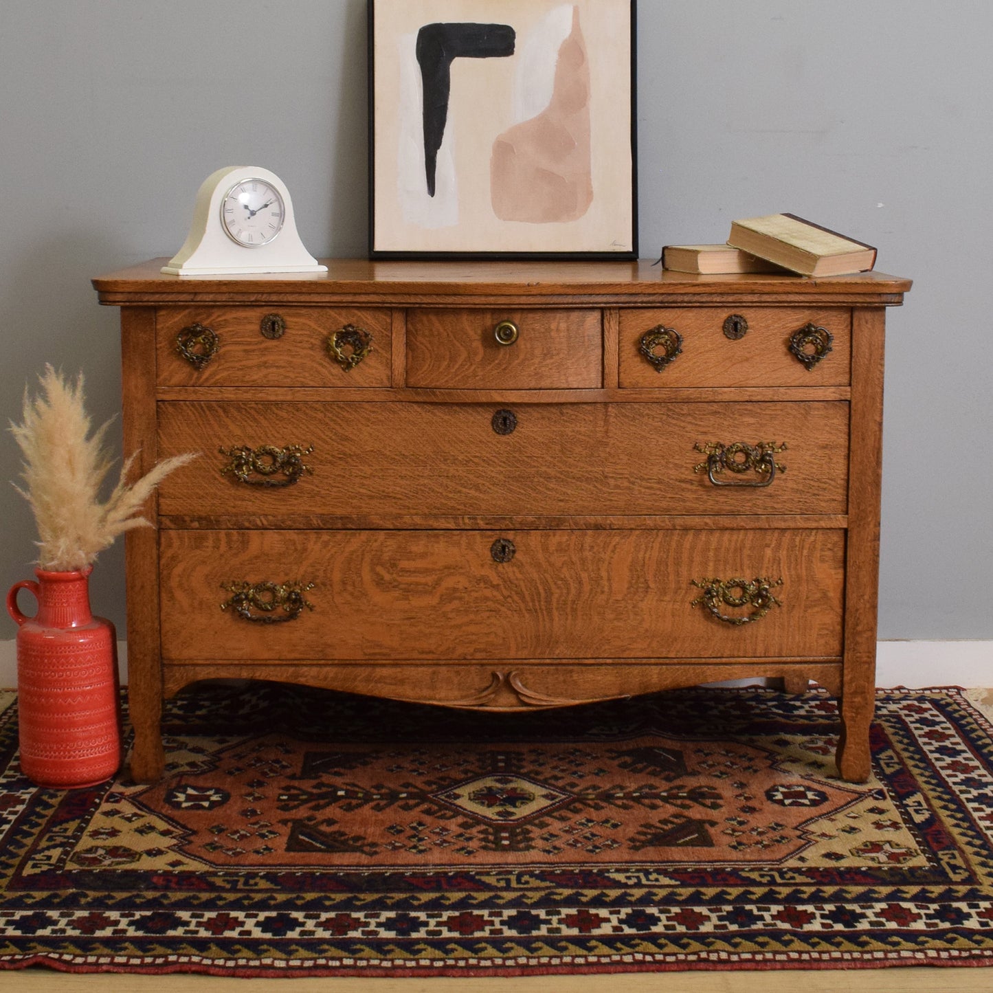 Large Oak Chest of Drawers