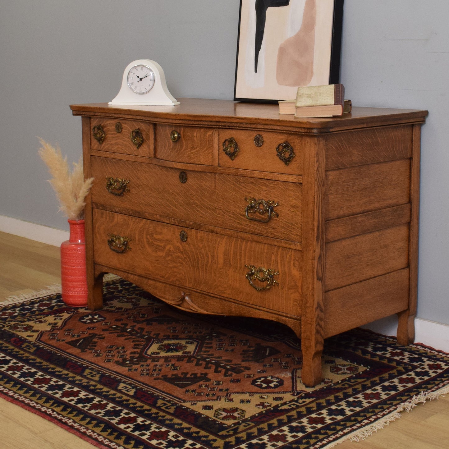 Large Oak Chest of Drawers