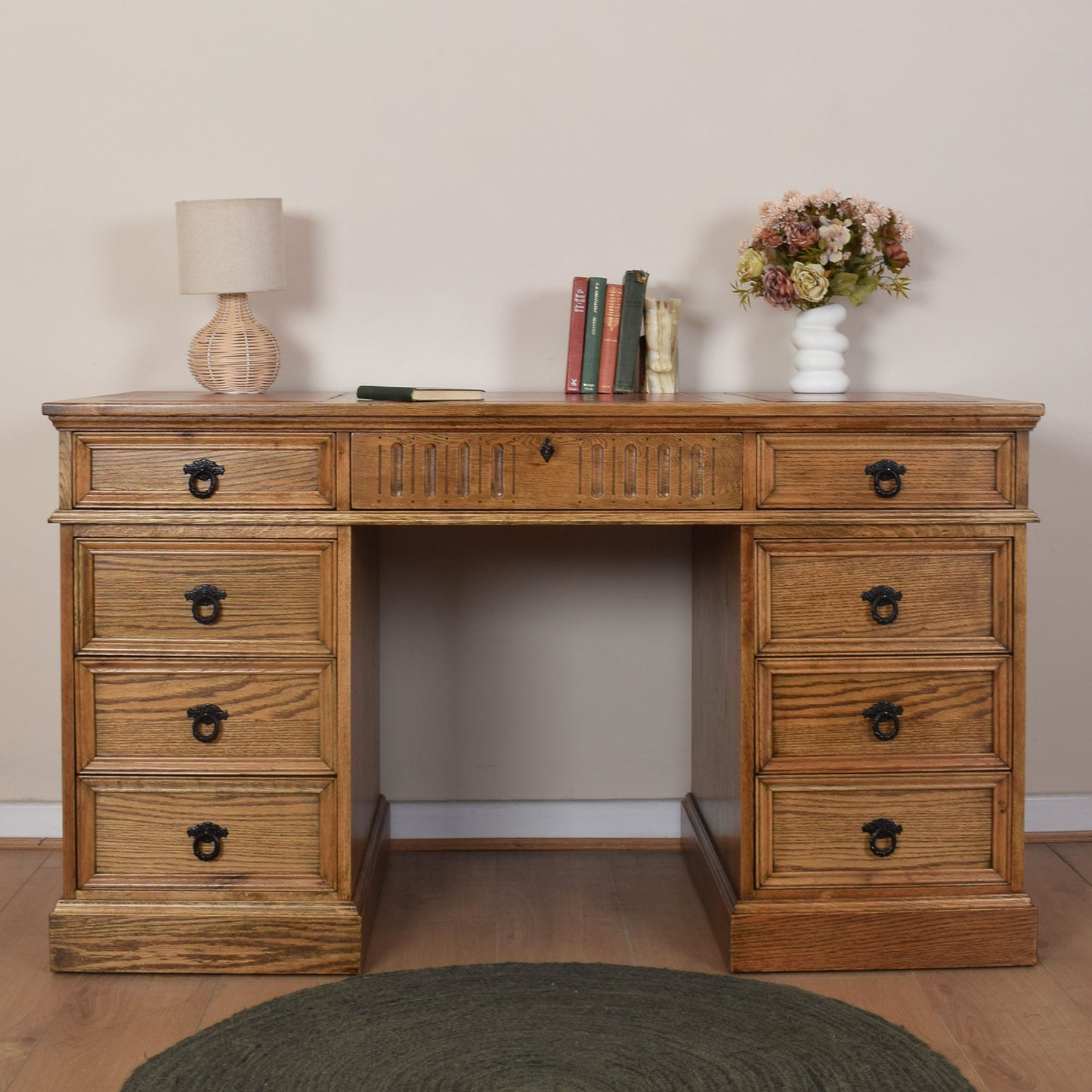 Jaycee Leather-Top Writing Desk
