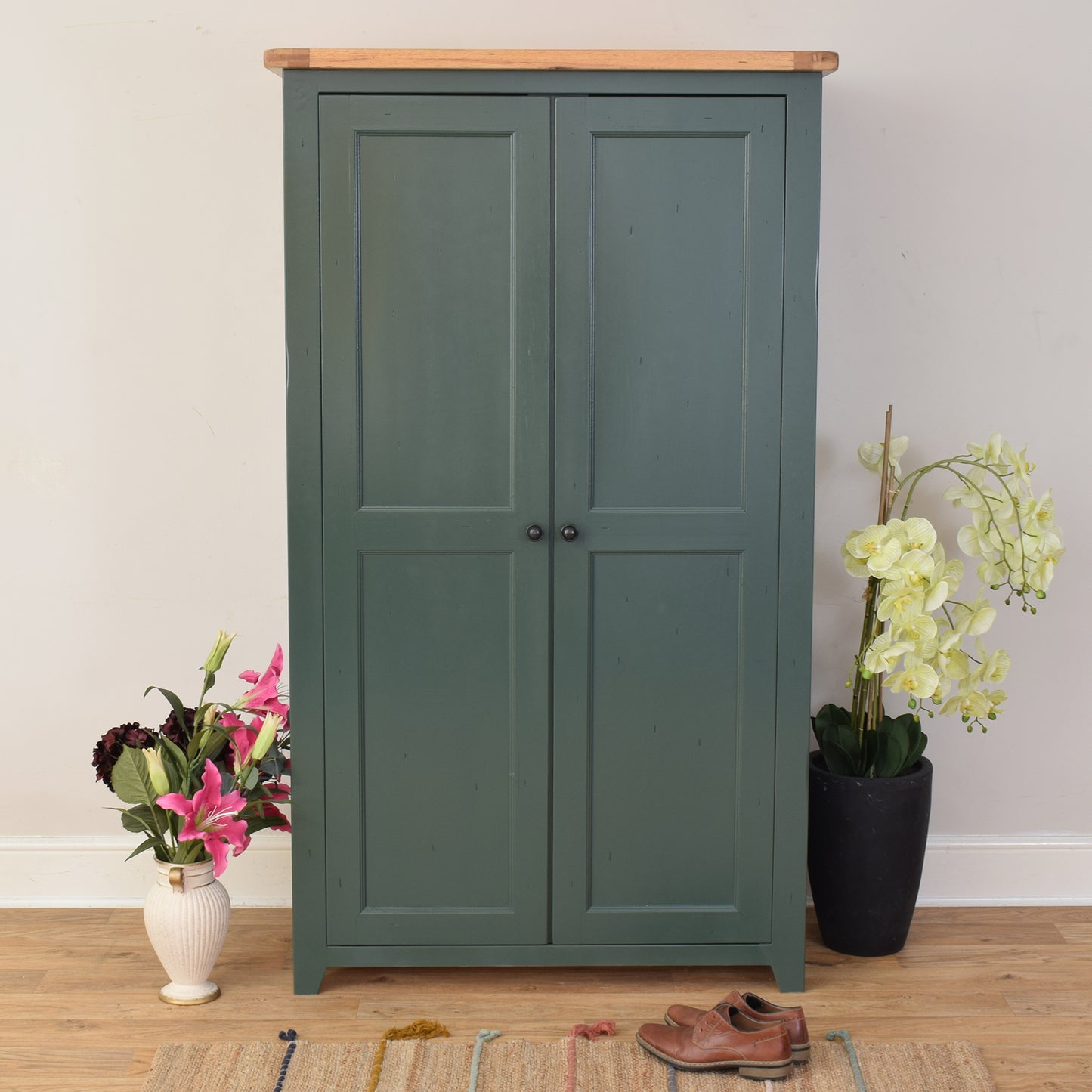 Painted Oak Wardrobe