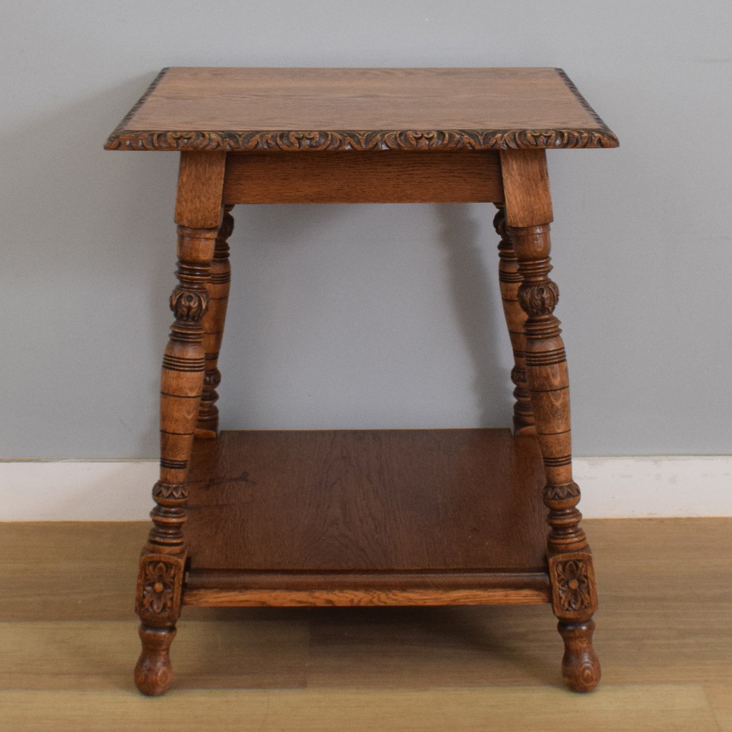 Carved Oak Side Table