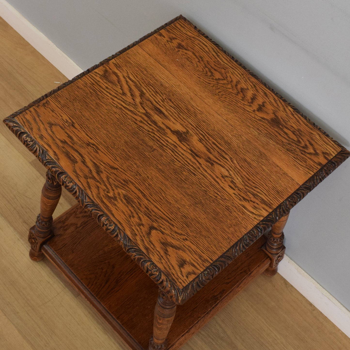 Carved Oak Side Table