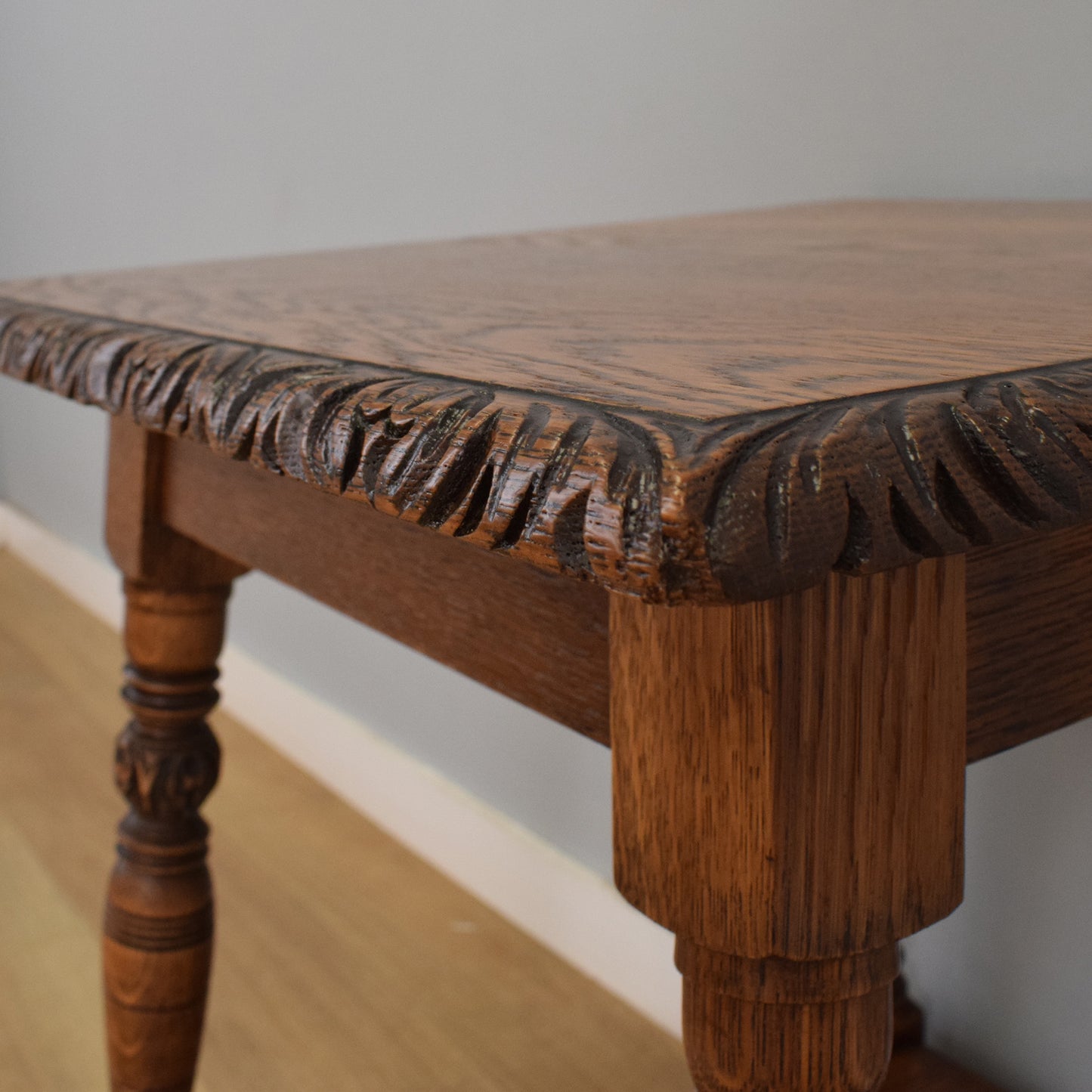 Carved Oak Side Table