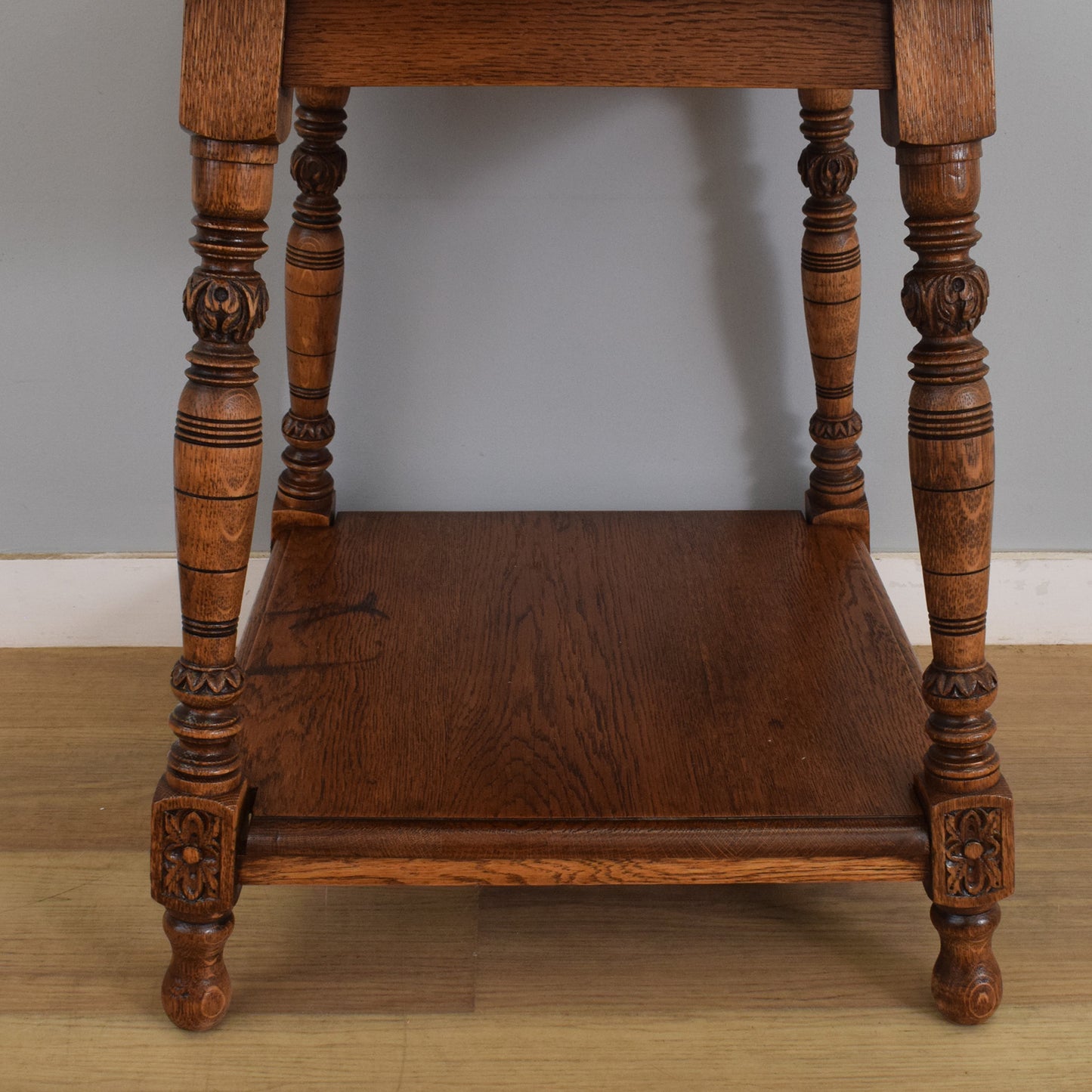 Carved Oak Side Table
