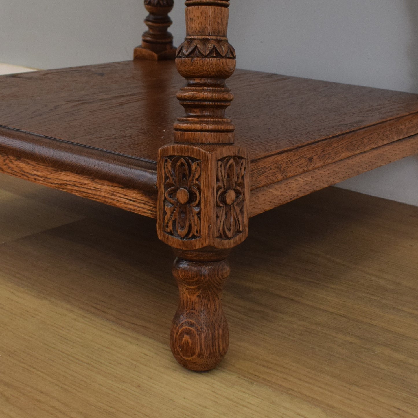 Carved Oak Side Table