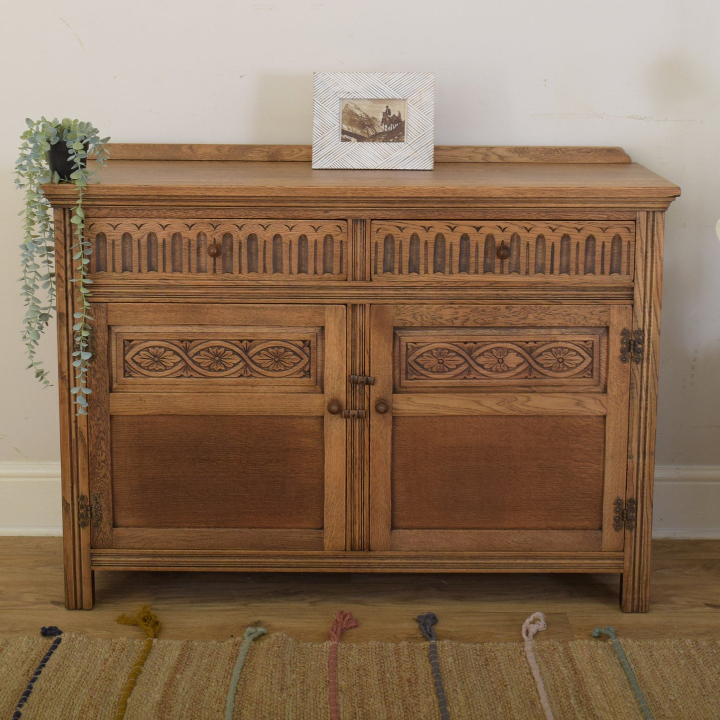 Carved Oak Sideboard