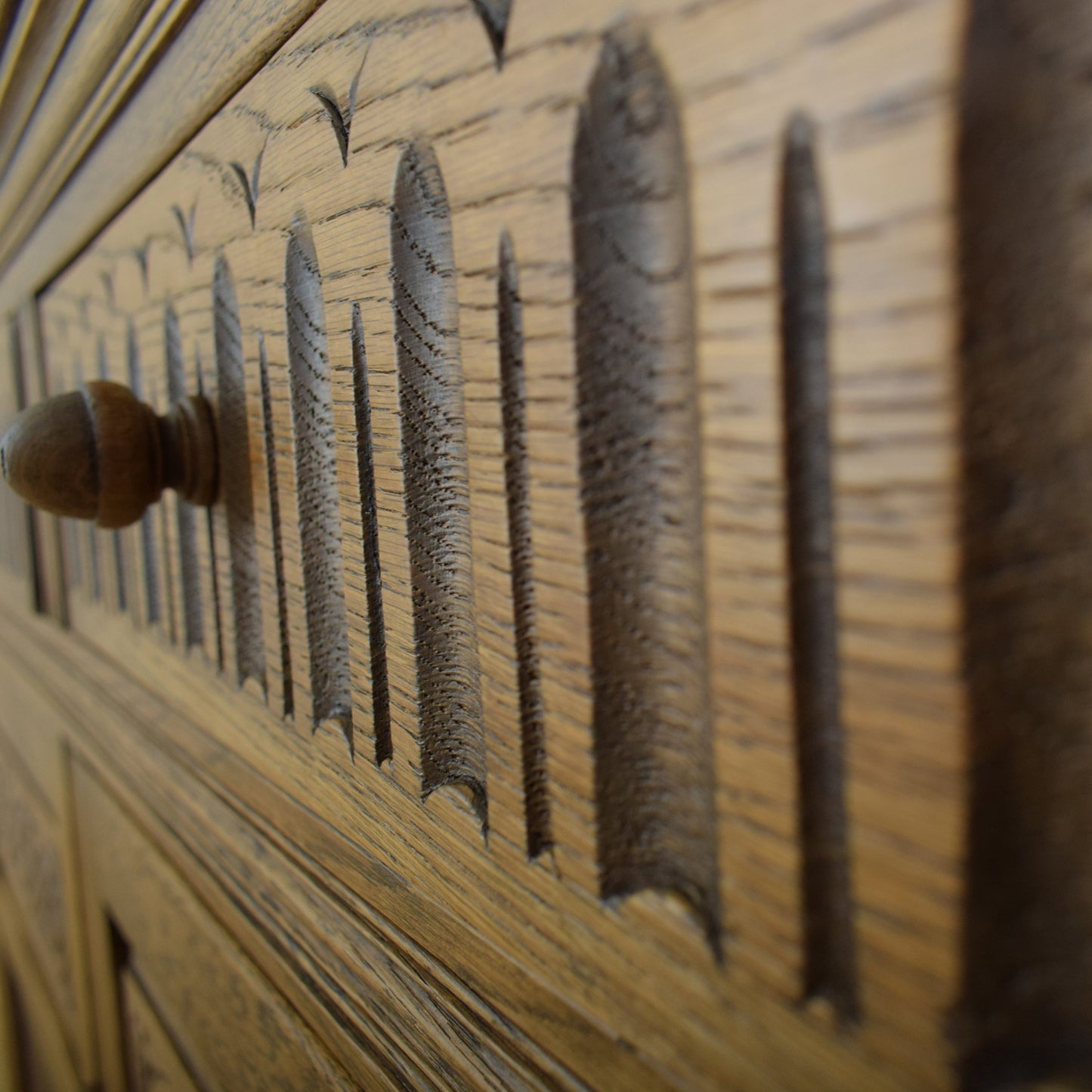 Carved Oak Sideboard