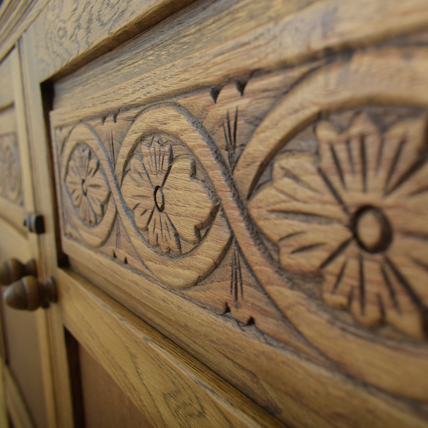 Carved Oak Sideboard