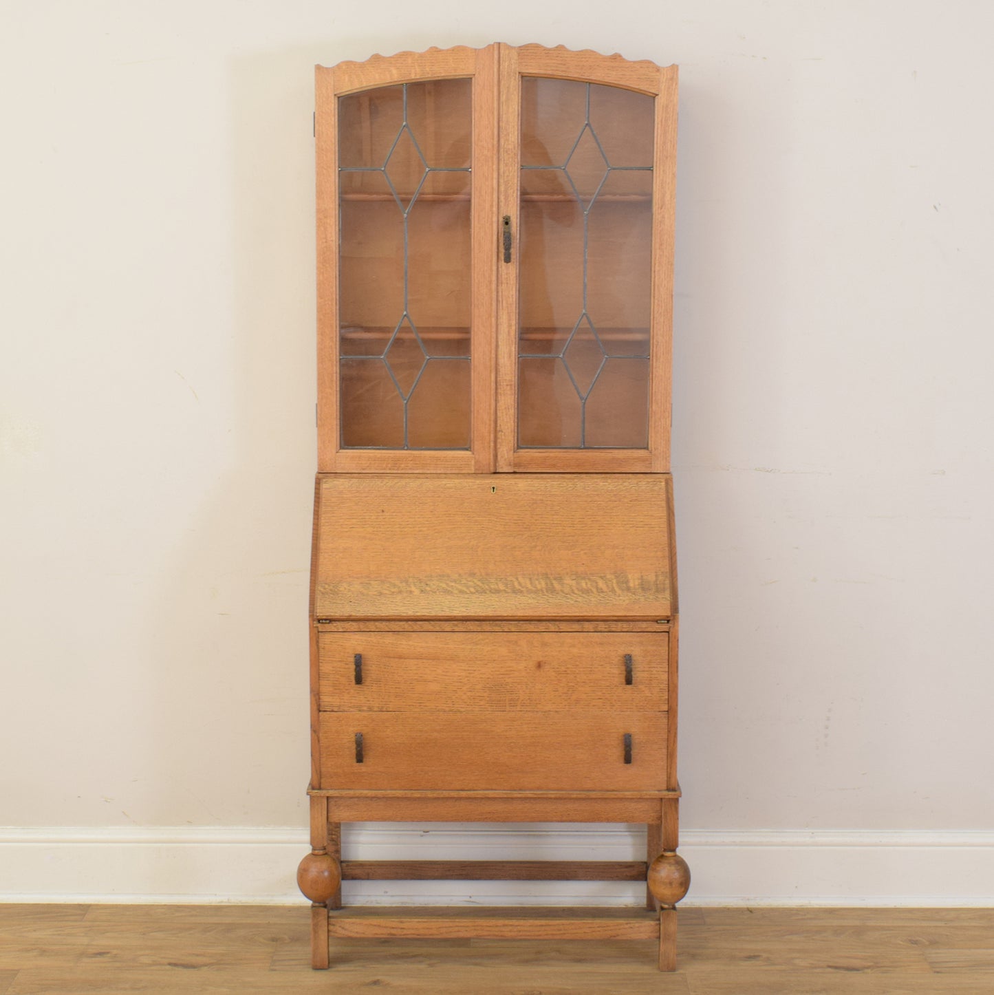 Oak Bureau Bookcase
