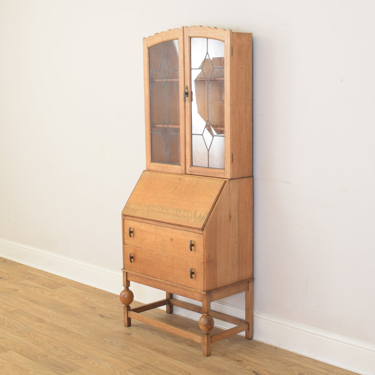 Oak Bureau Bookcase
