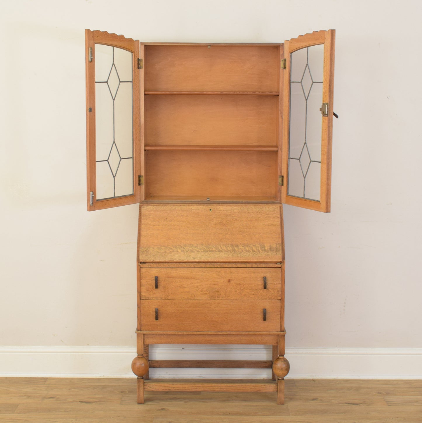Oak Bureau Bookcase