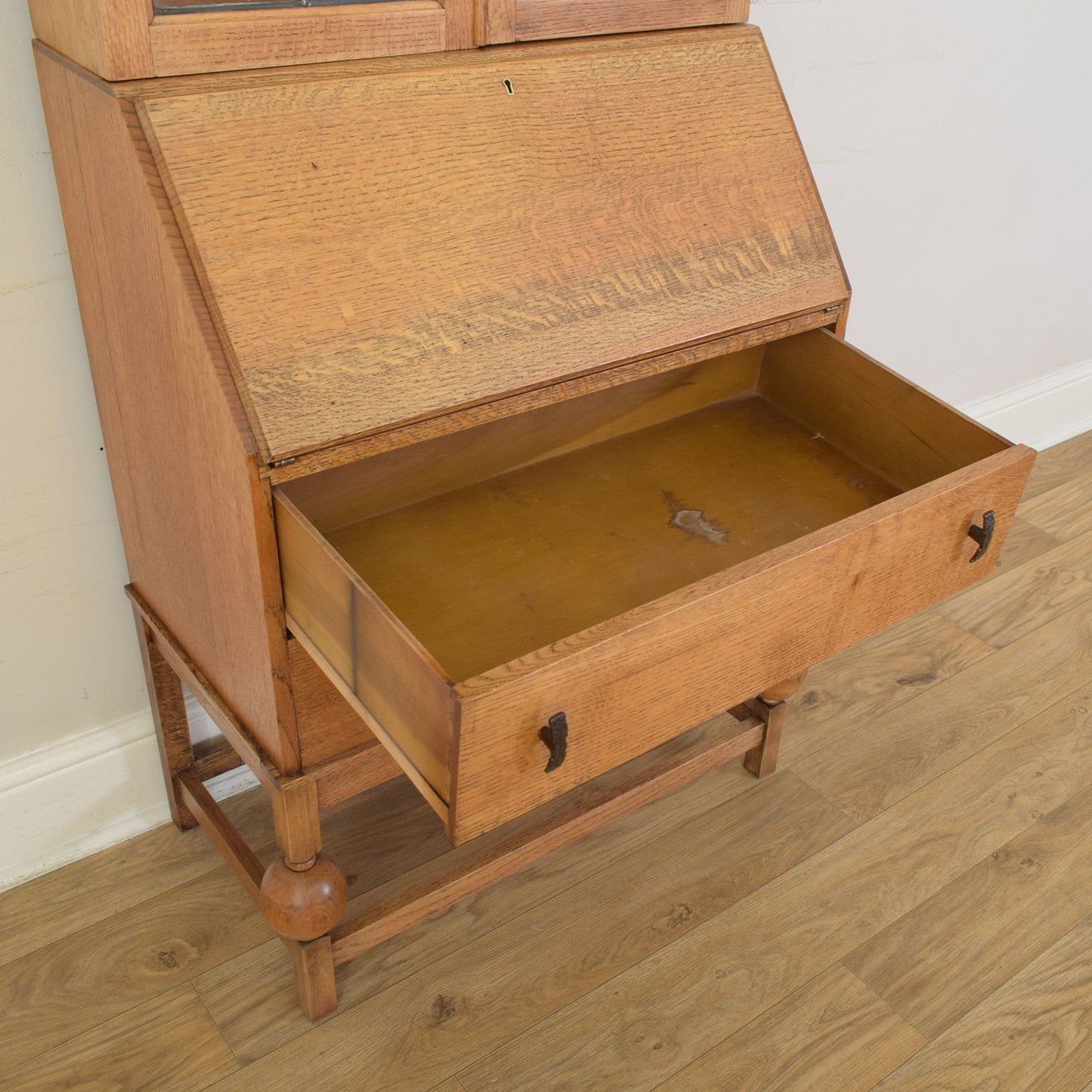 Oak Bureau Bookcase