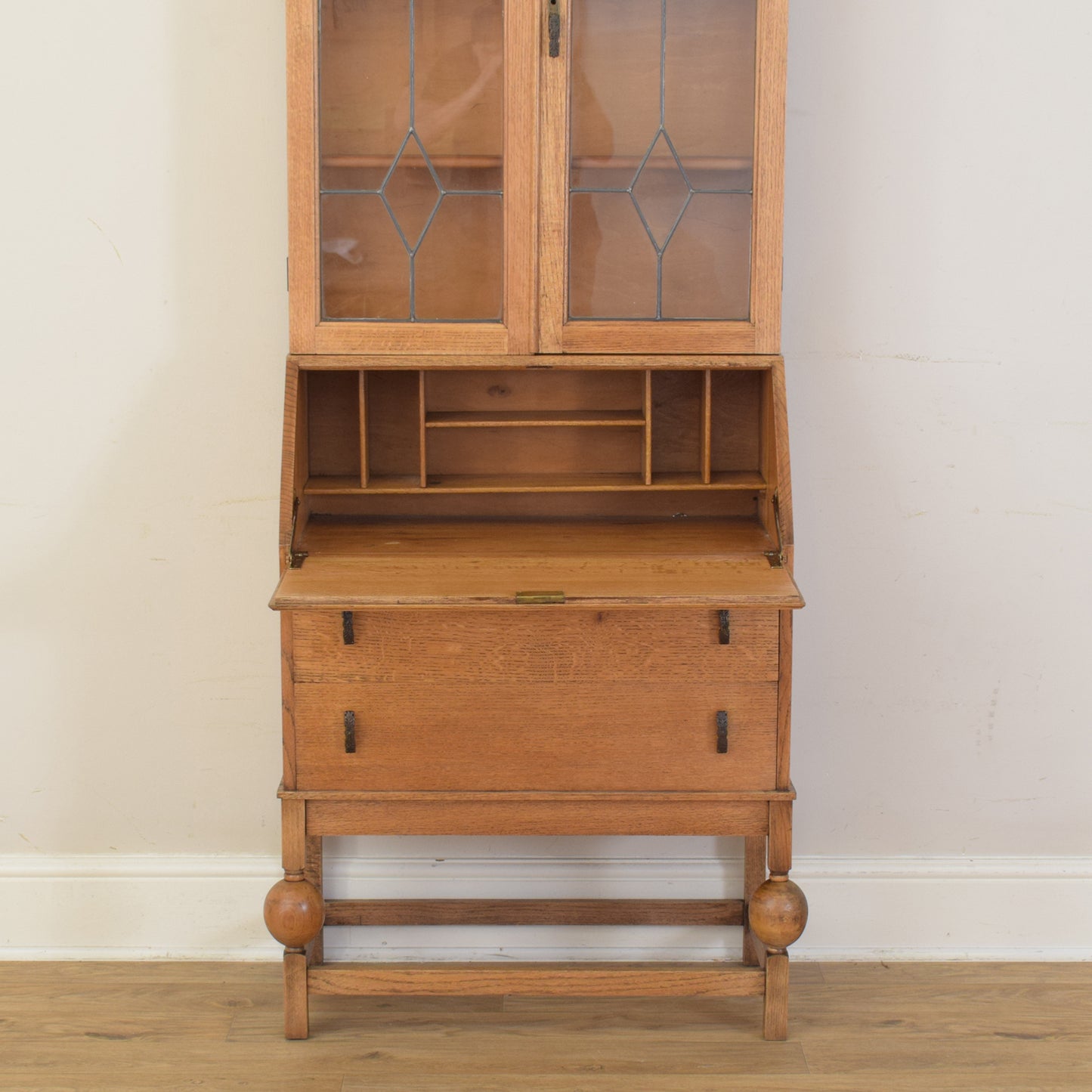 Oak Bureau Bookcase