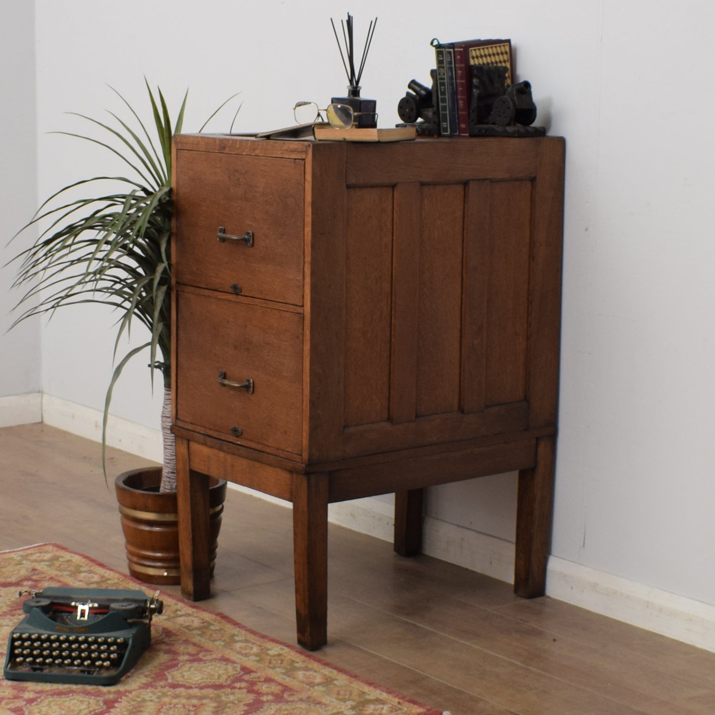 Vintage Oak Filing Cabinet