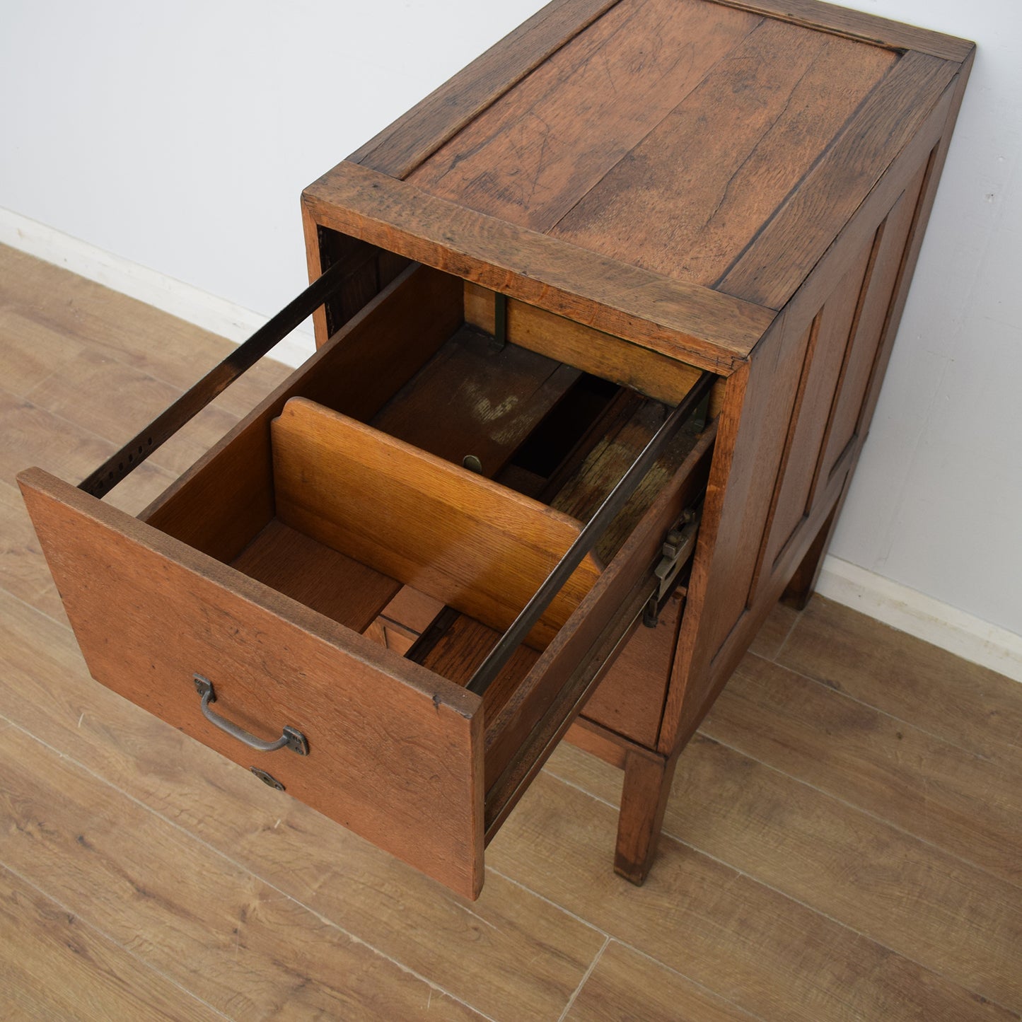 Vintage Oak Filing Cabinet
