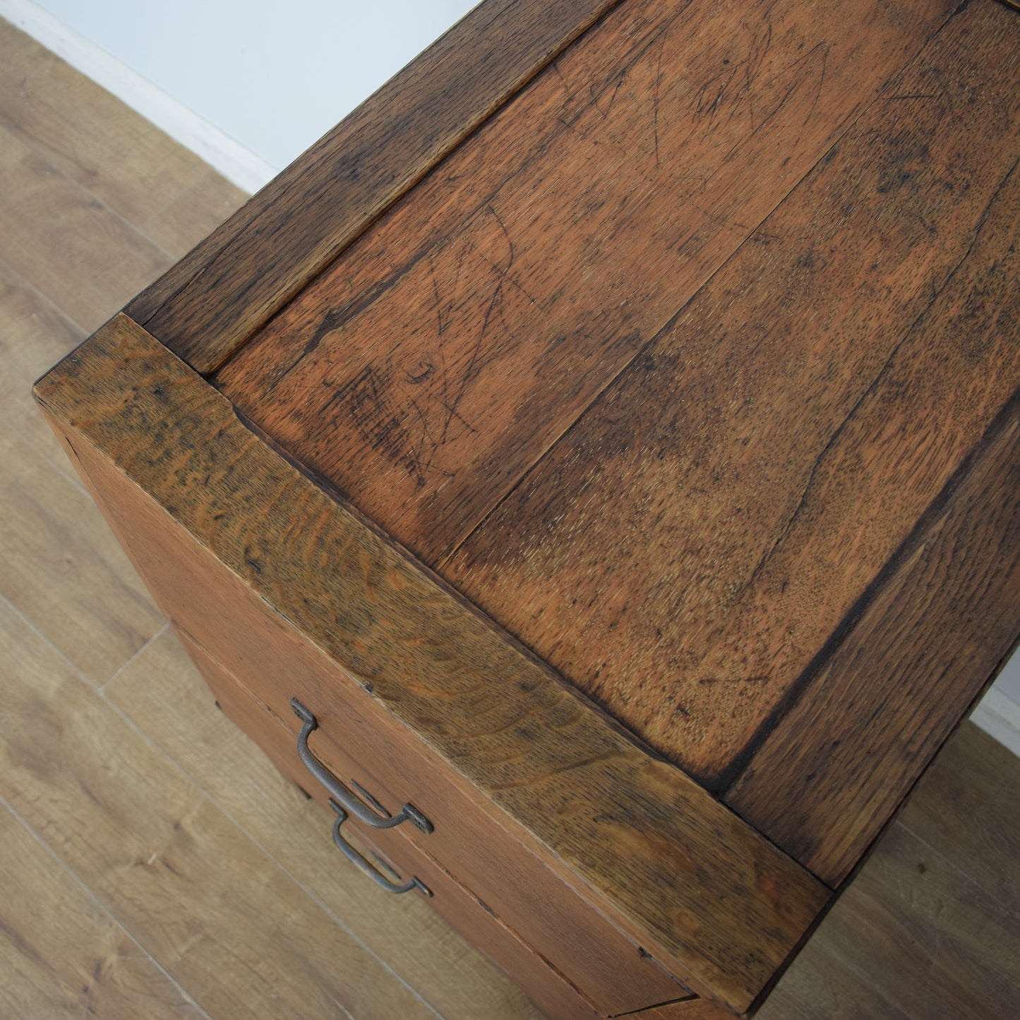 Vintage Oak Filing Cabinet