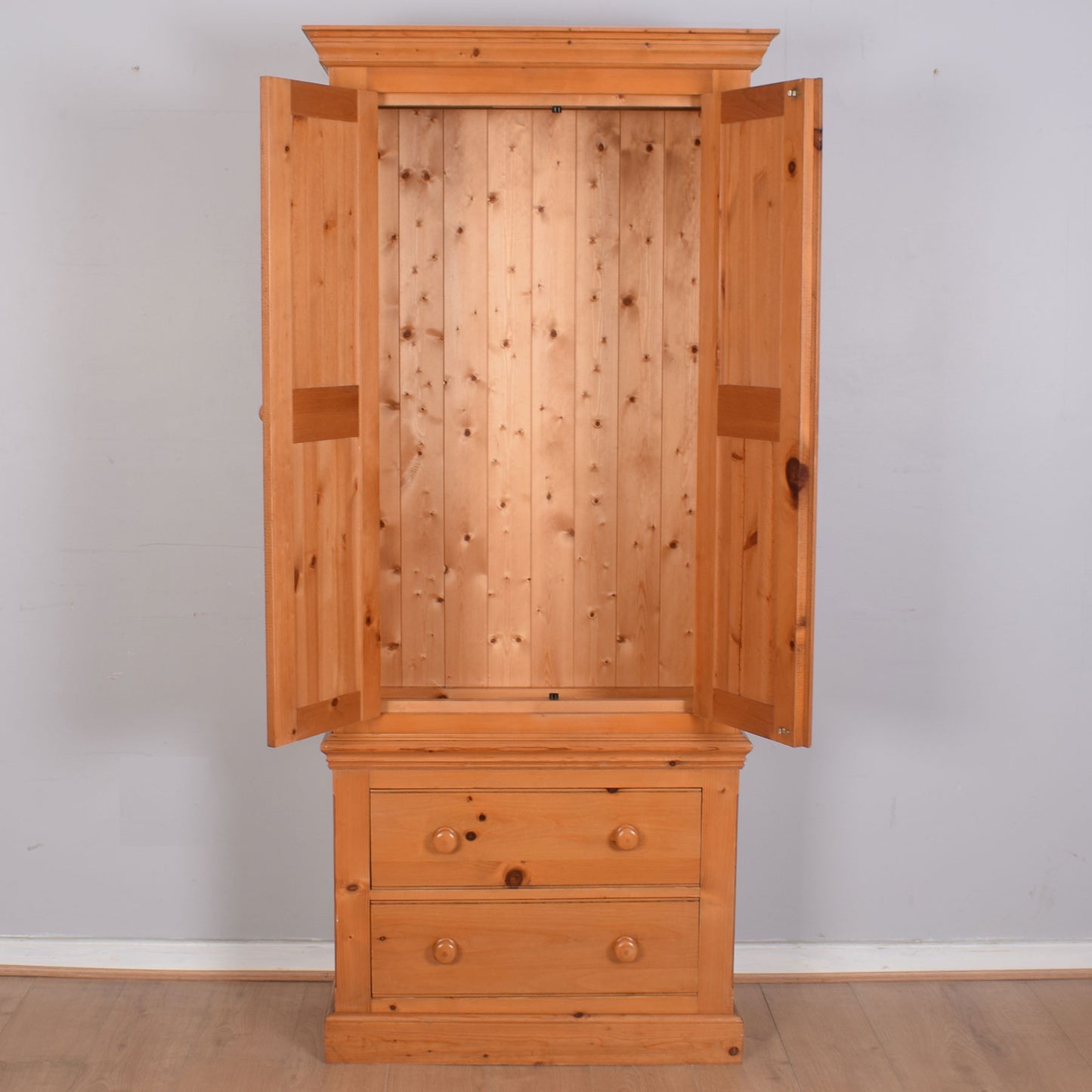 Solid Pine Linen Cupboard / Wardrobe
