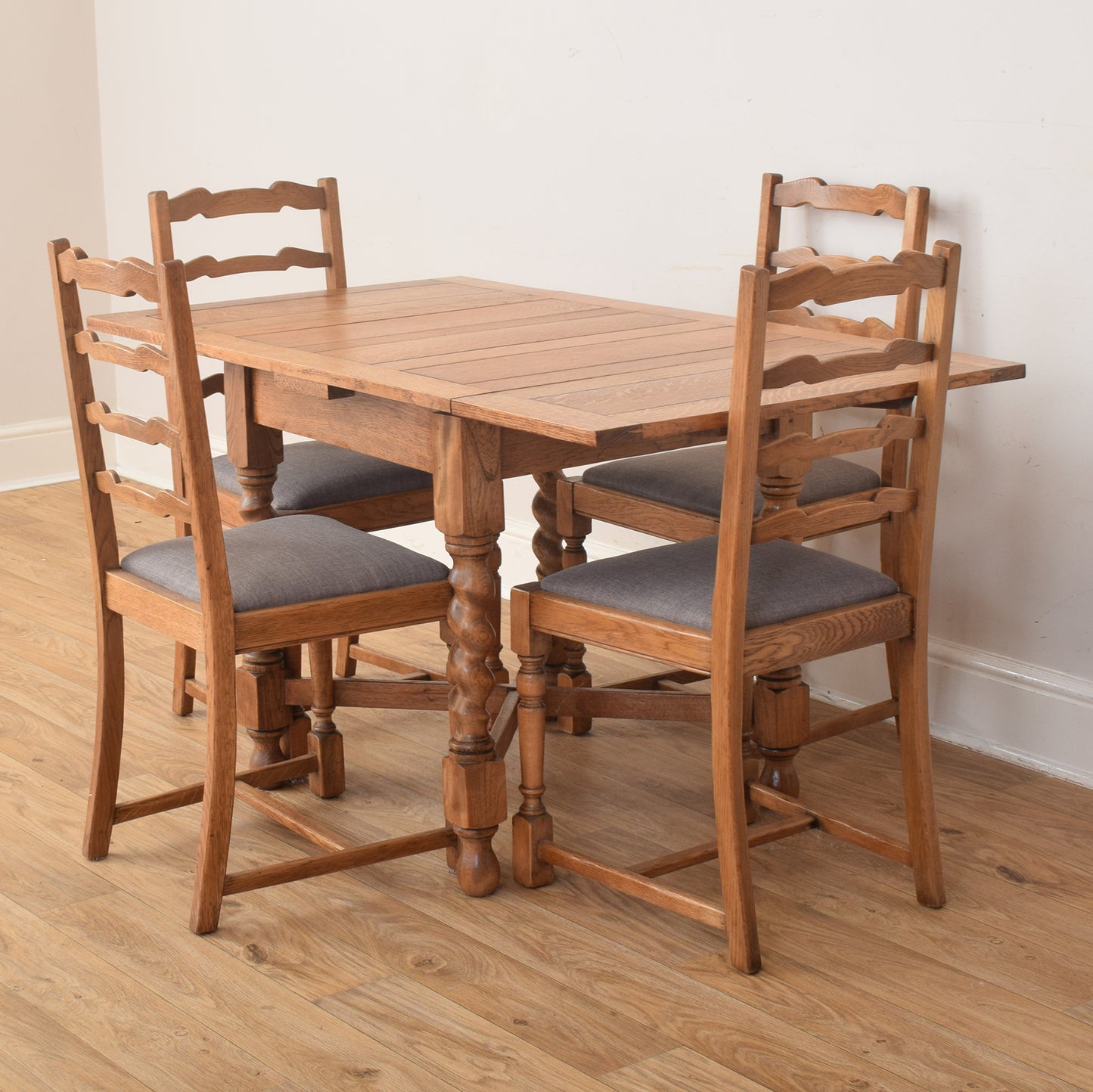 Draw Leaf Table And Four Chairs