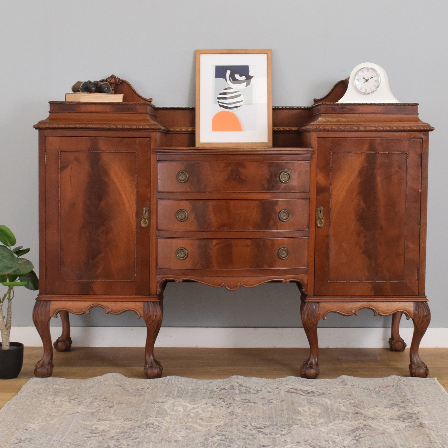 Carved Mahogany Sideboard