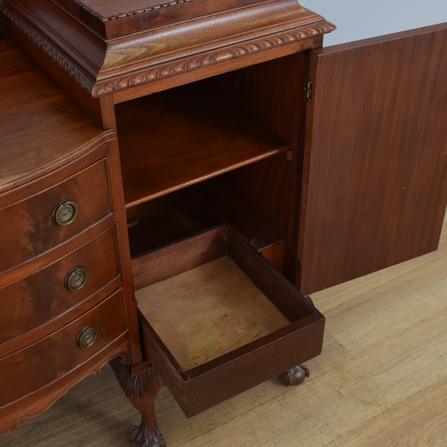 Carved Mahogany Sideboard