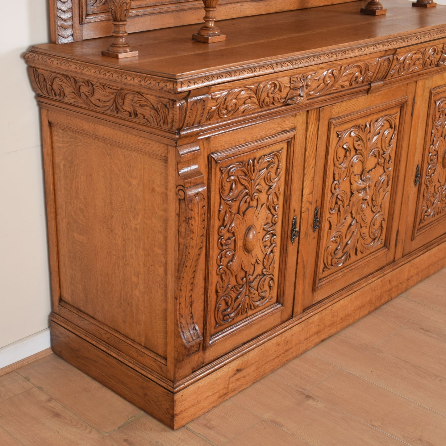 Solid Oak Large Greenman Sideboard