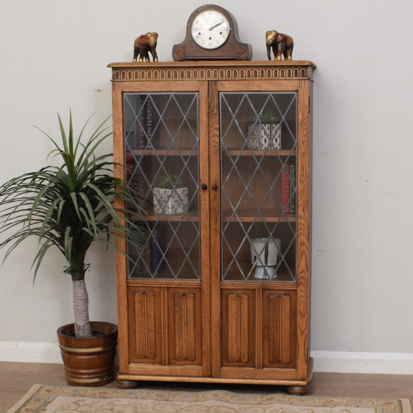 Restored Glazed Bookcase Cabinet