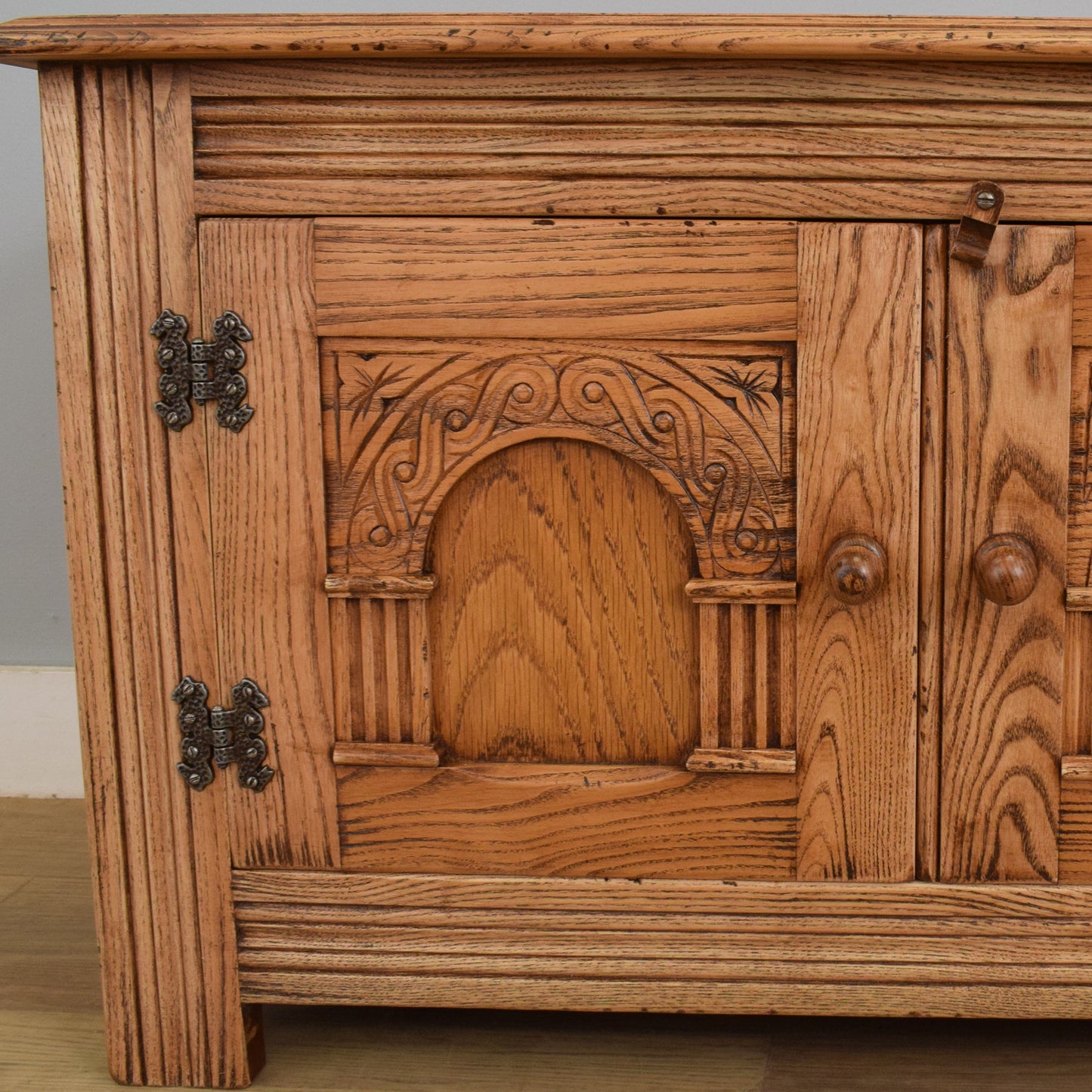 Restored Oak TV Cabinet