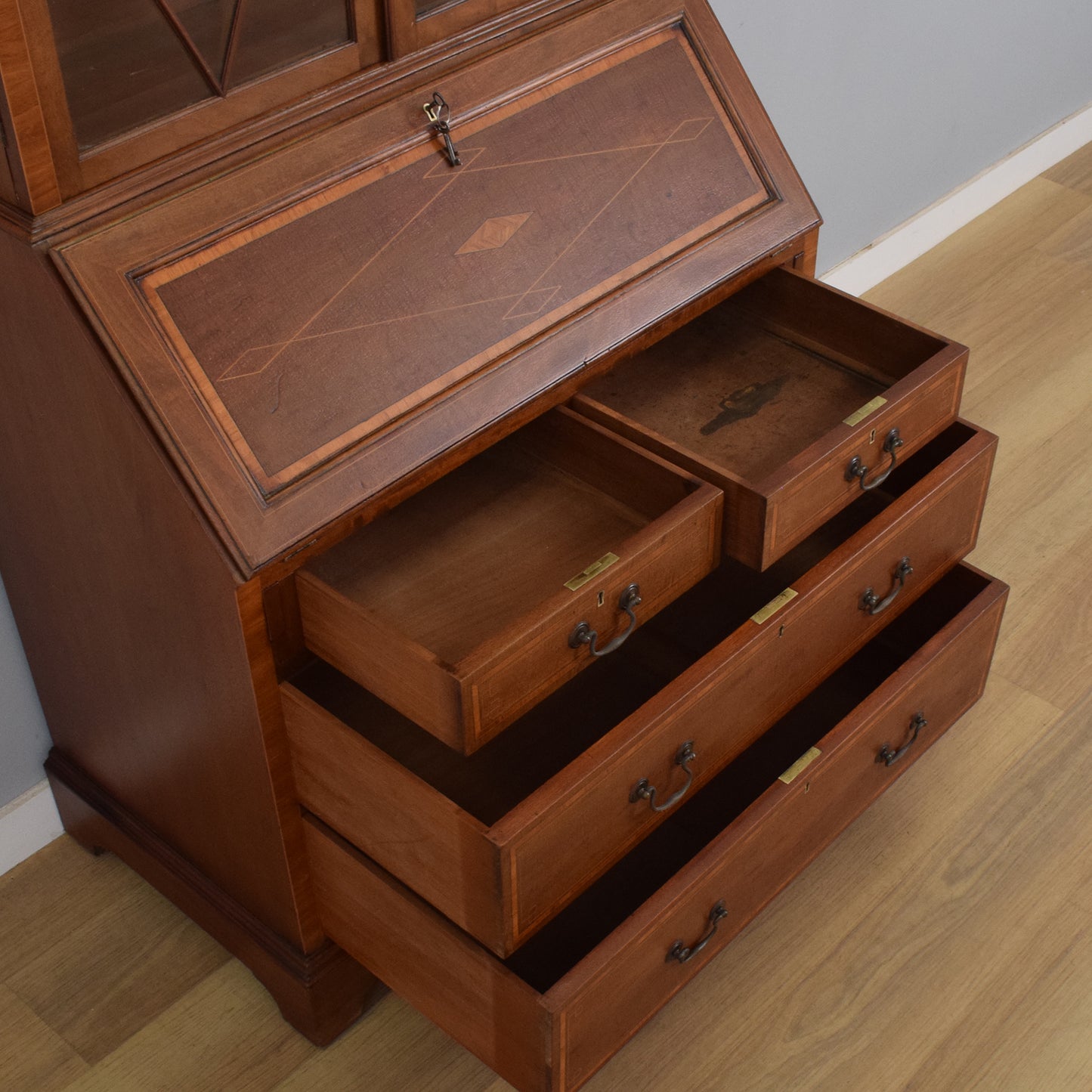 Mahogany Bureau Bookcase