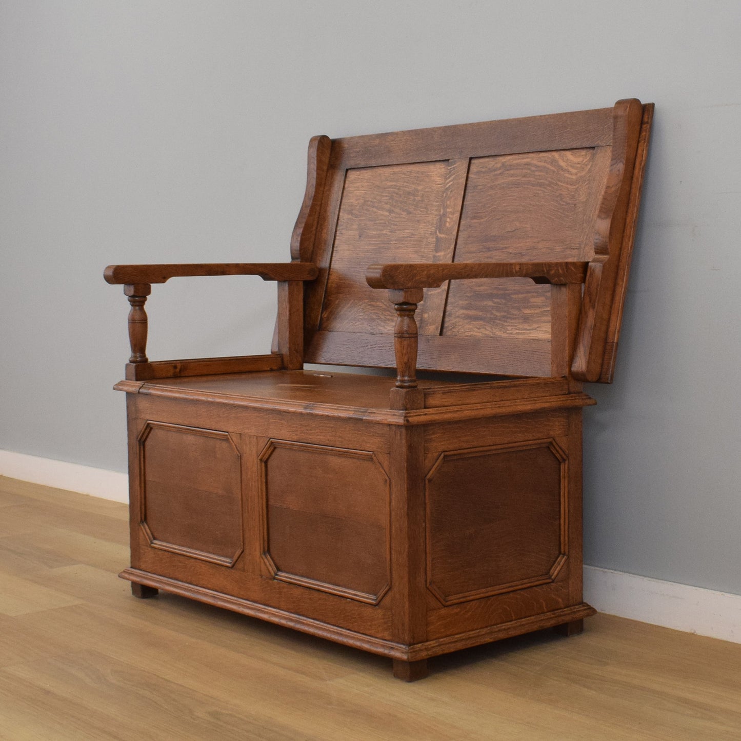 Restored Oak Monks Bench