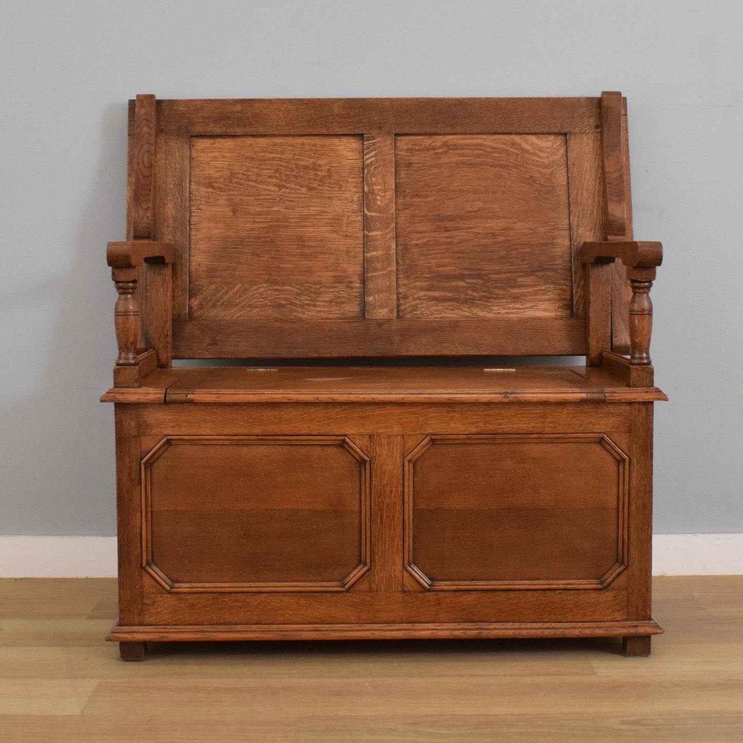 Restored Oak Monks Bench