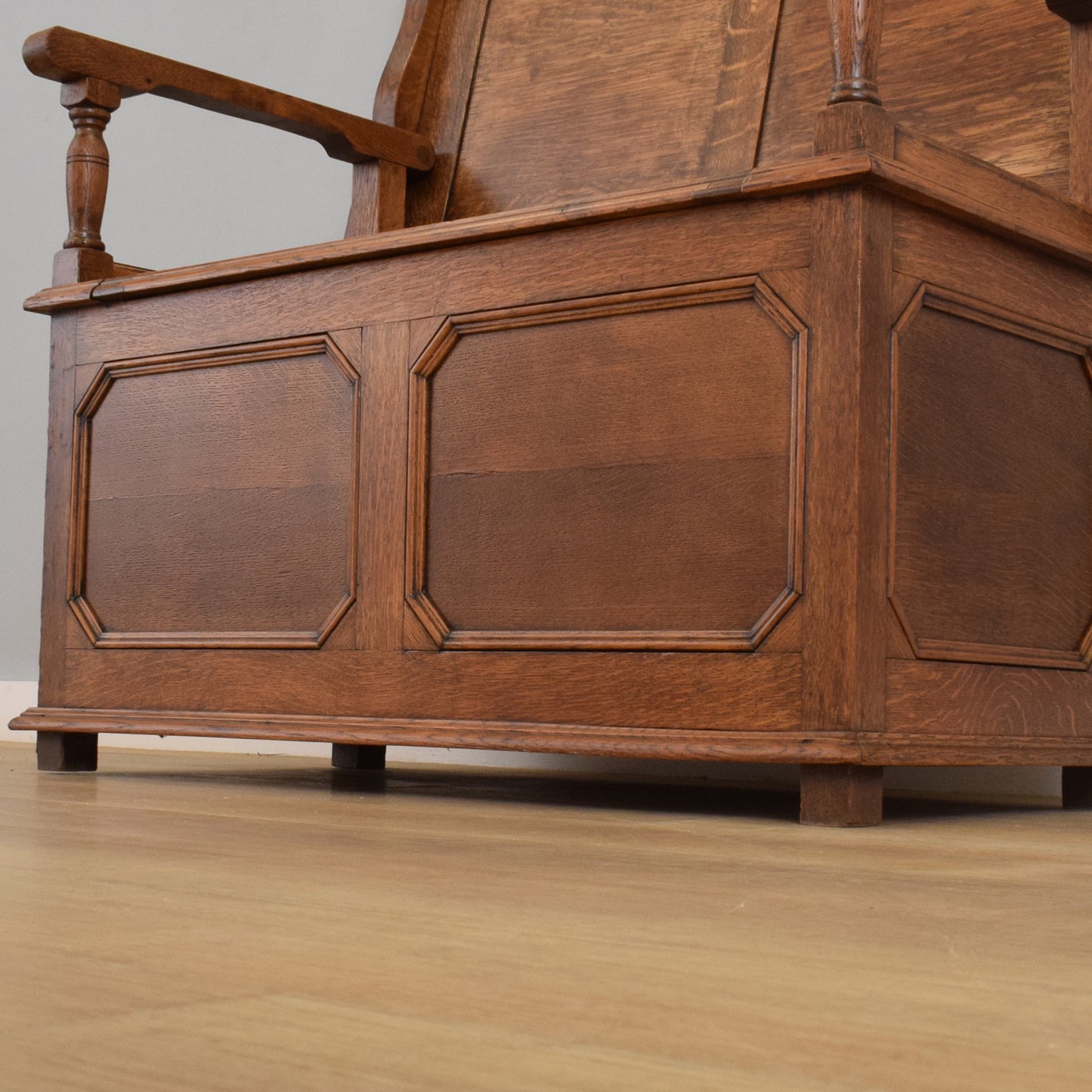 Restored Oak Monks Bench