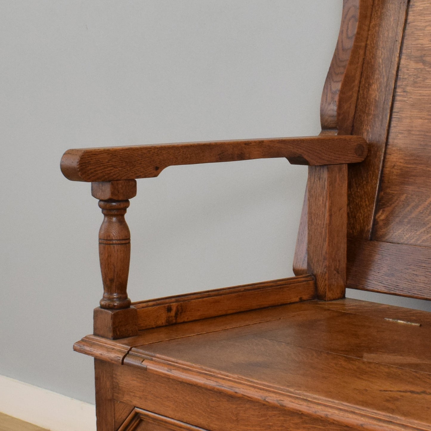 Restored Oak Monks Bench