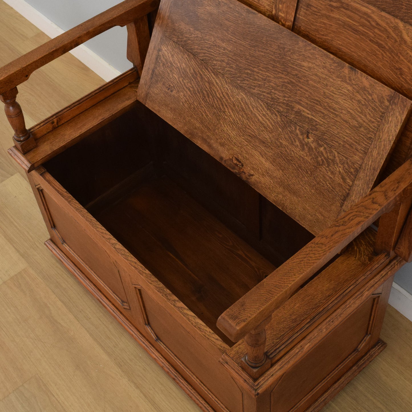Restored Oak Monks Bench
