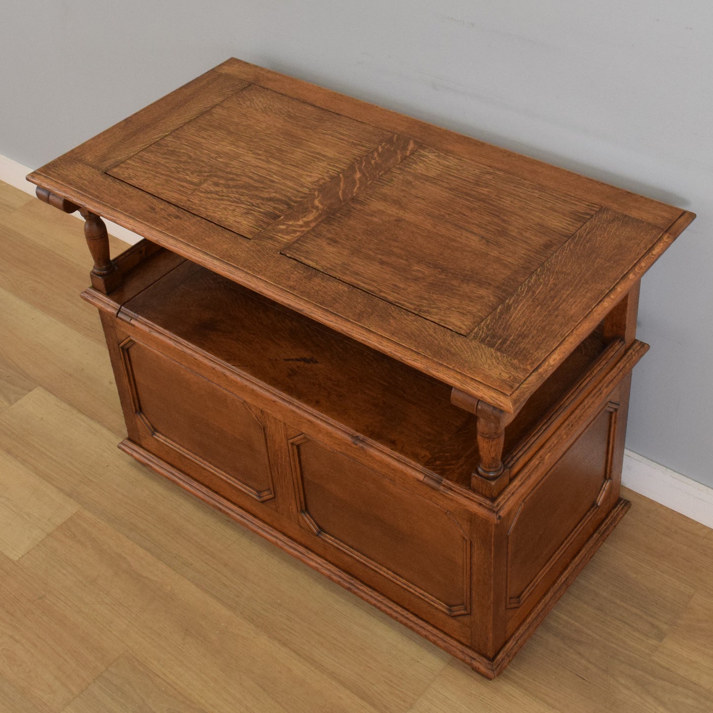 Restored Oak Monks Bench