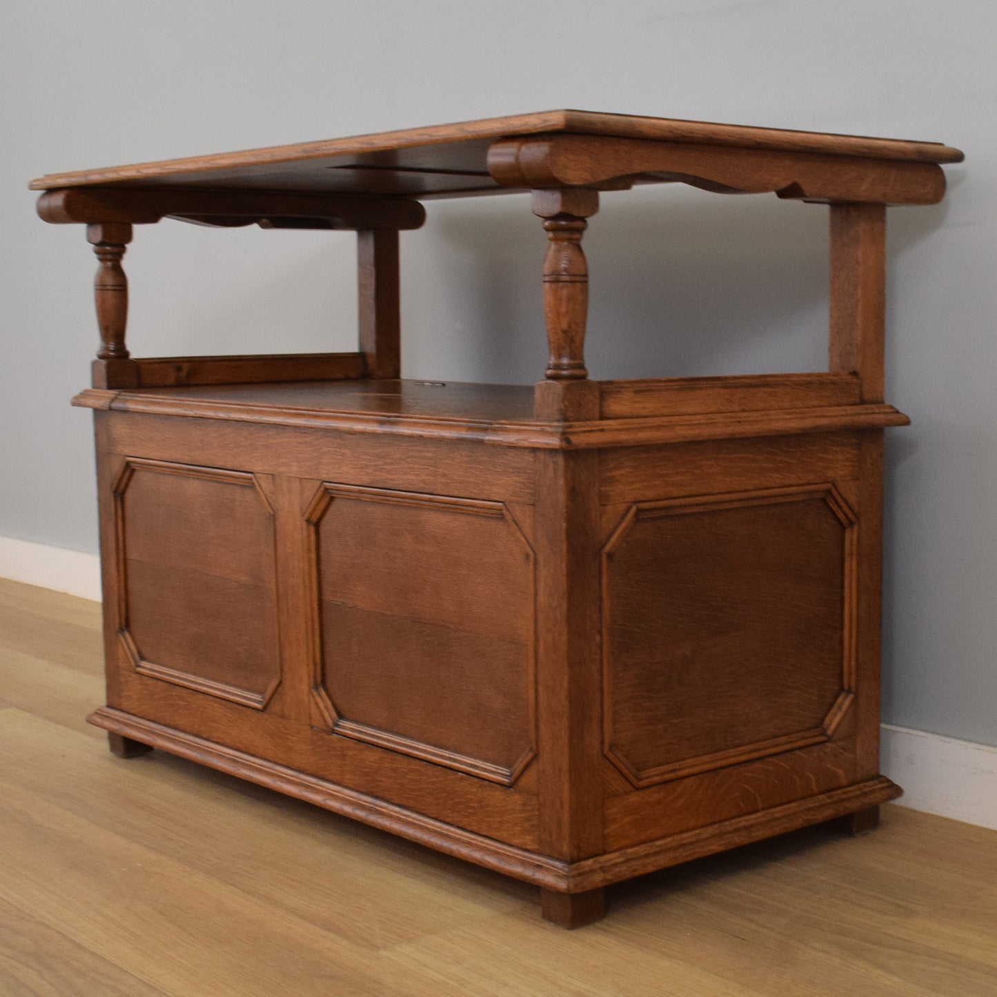 Restored Oak Monks Bench