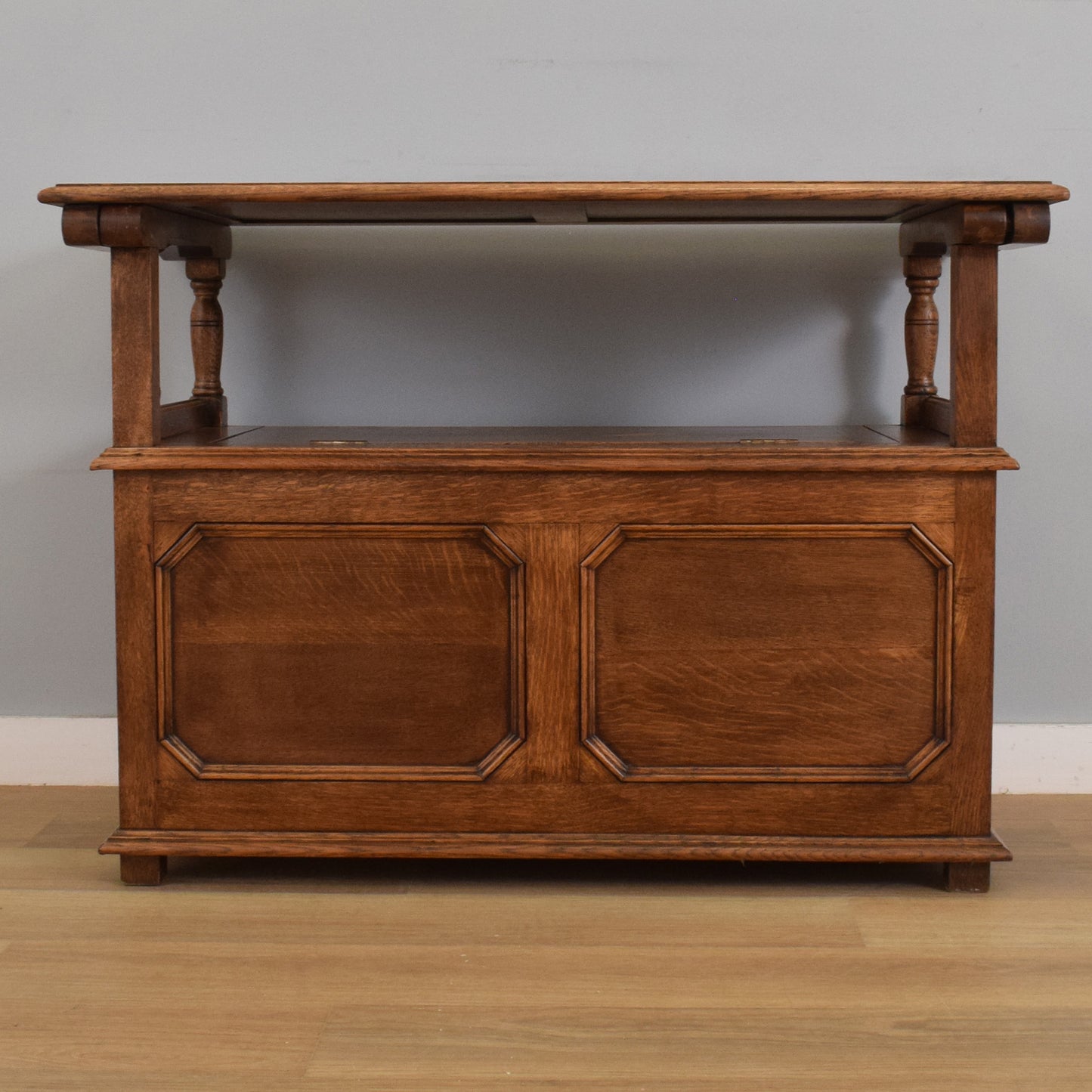 Restored Oak Monks Bench