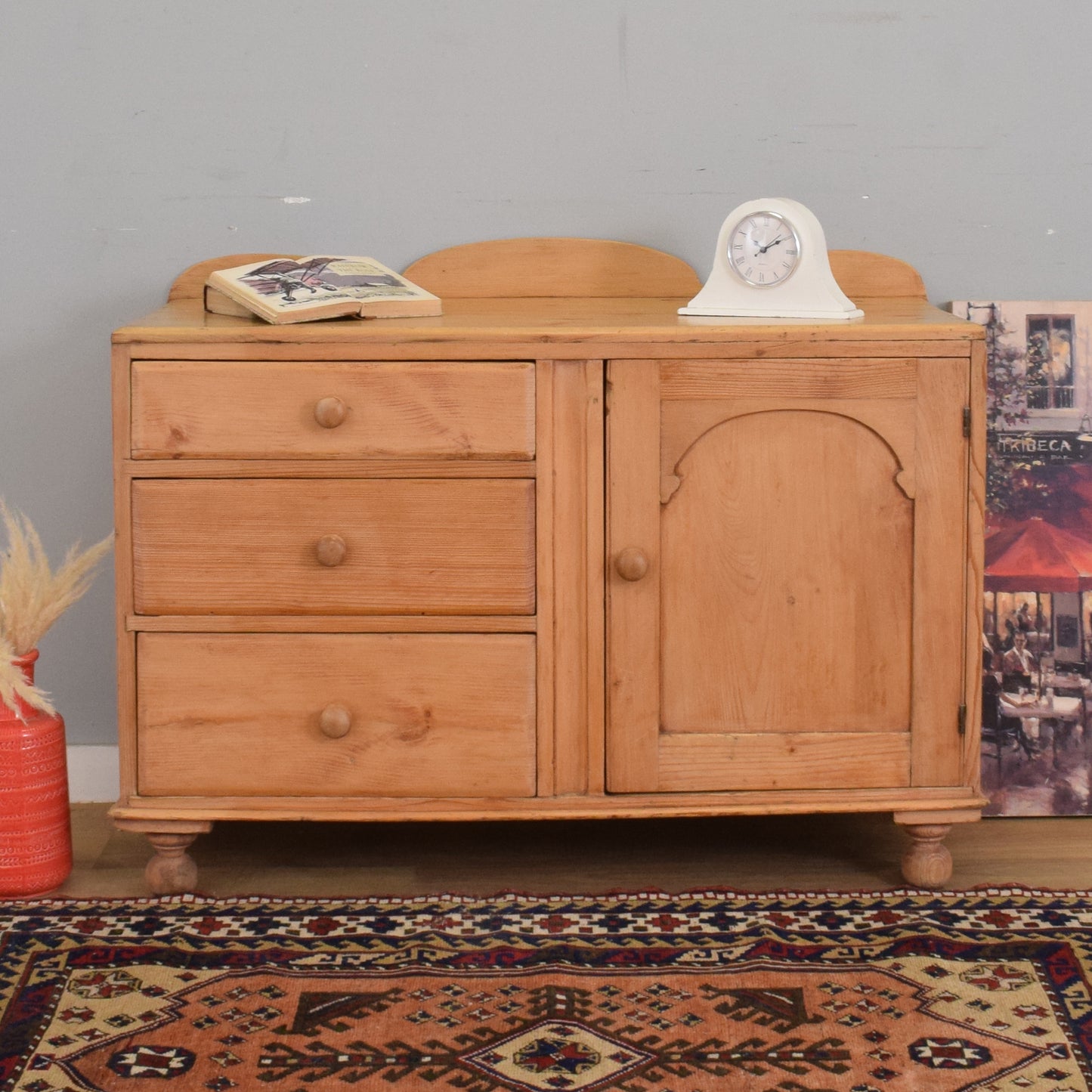 Waxed Pine Sideboard