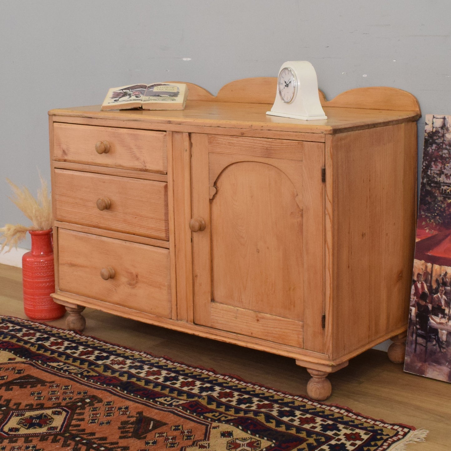 Waxed Pine Sideboard