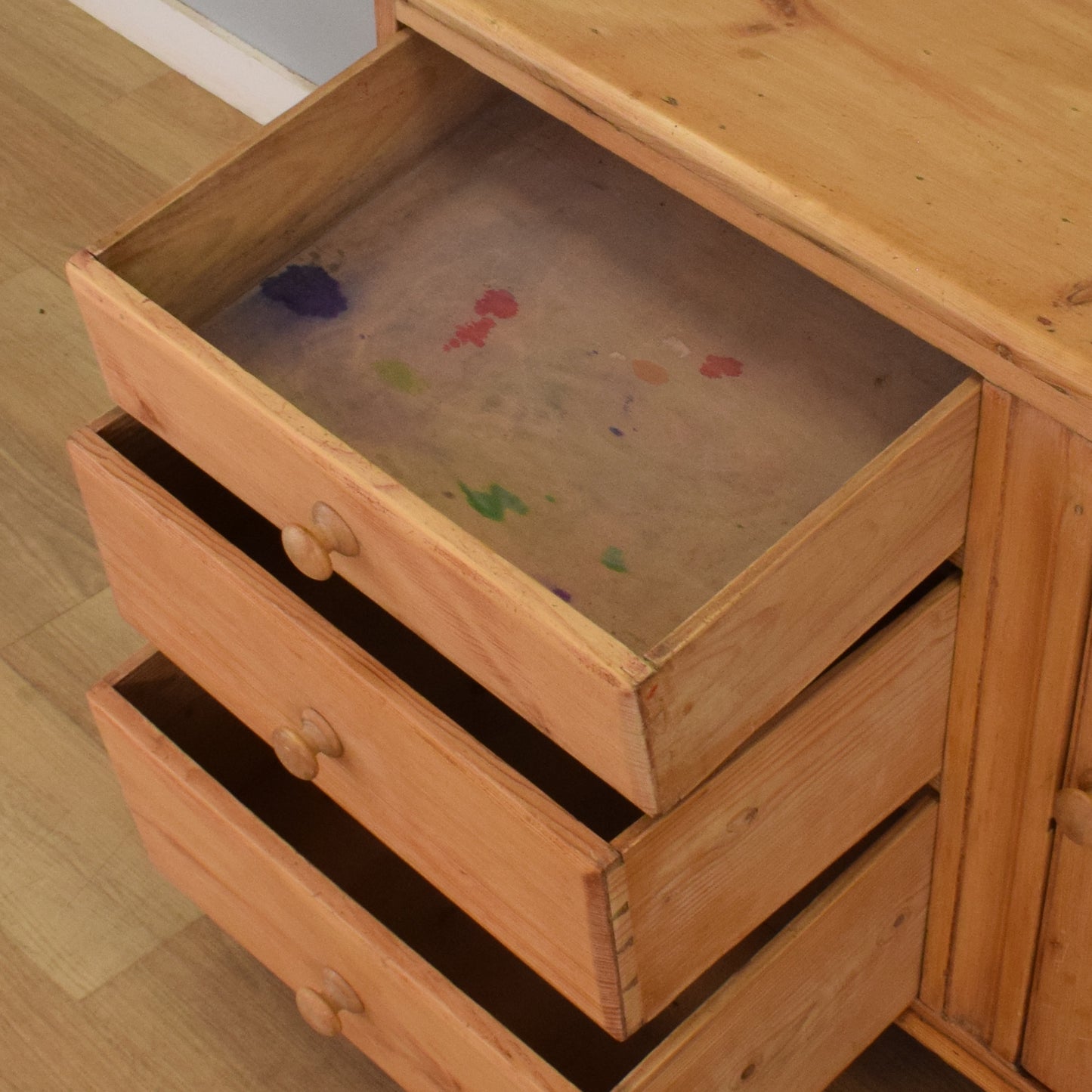 Waxed Pine Sideboard