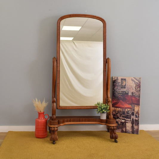 Victorian Mahogany Cheval Mirror