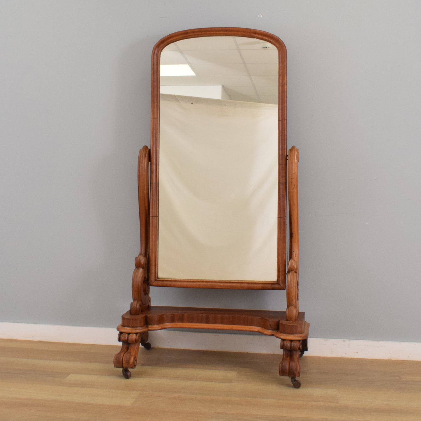Victorian Mahogany Cheval Mirror