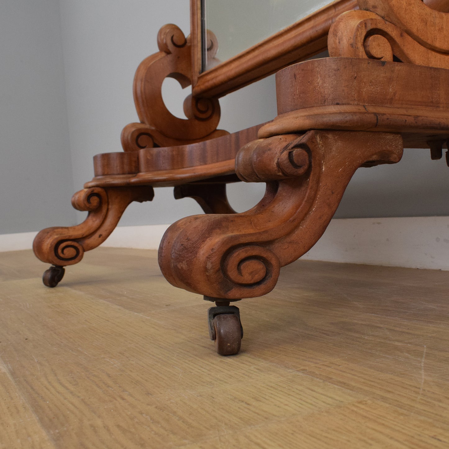 Victorian Mahogany Cheval Mirror