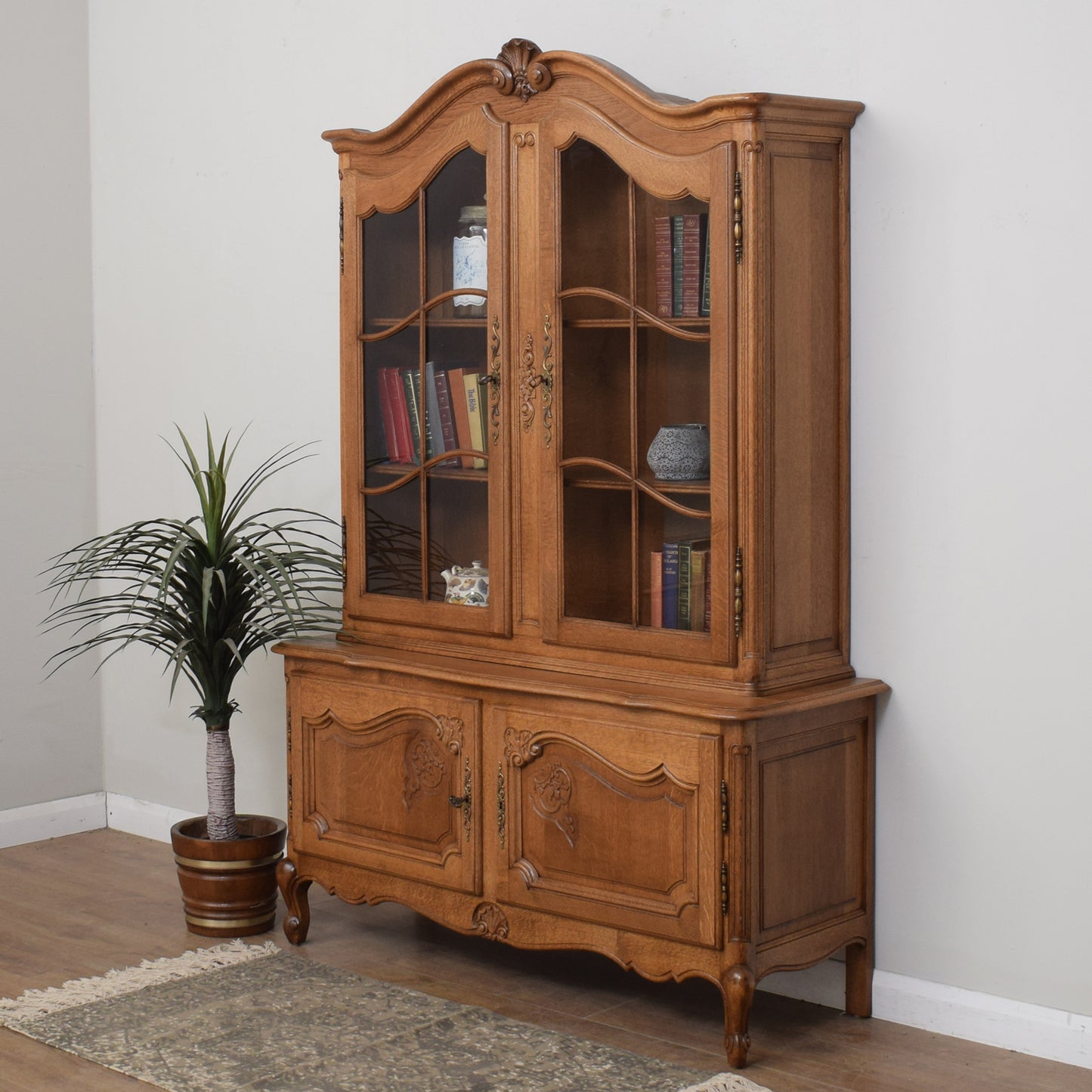 Restored Oak French Vitrine