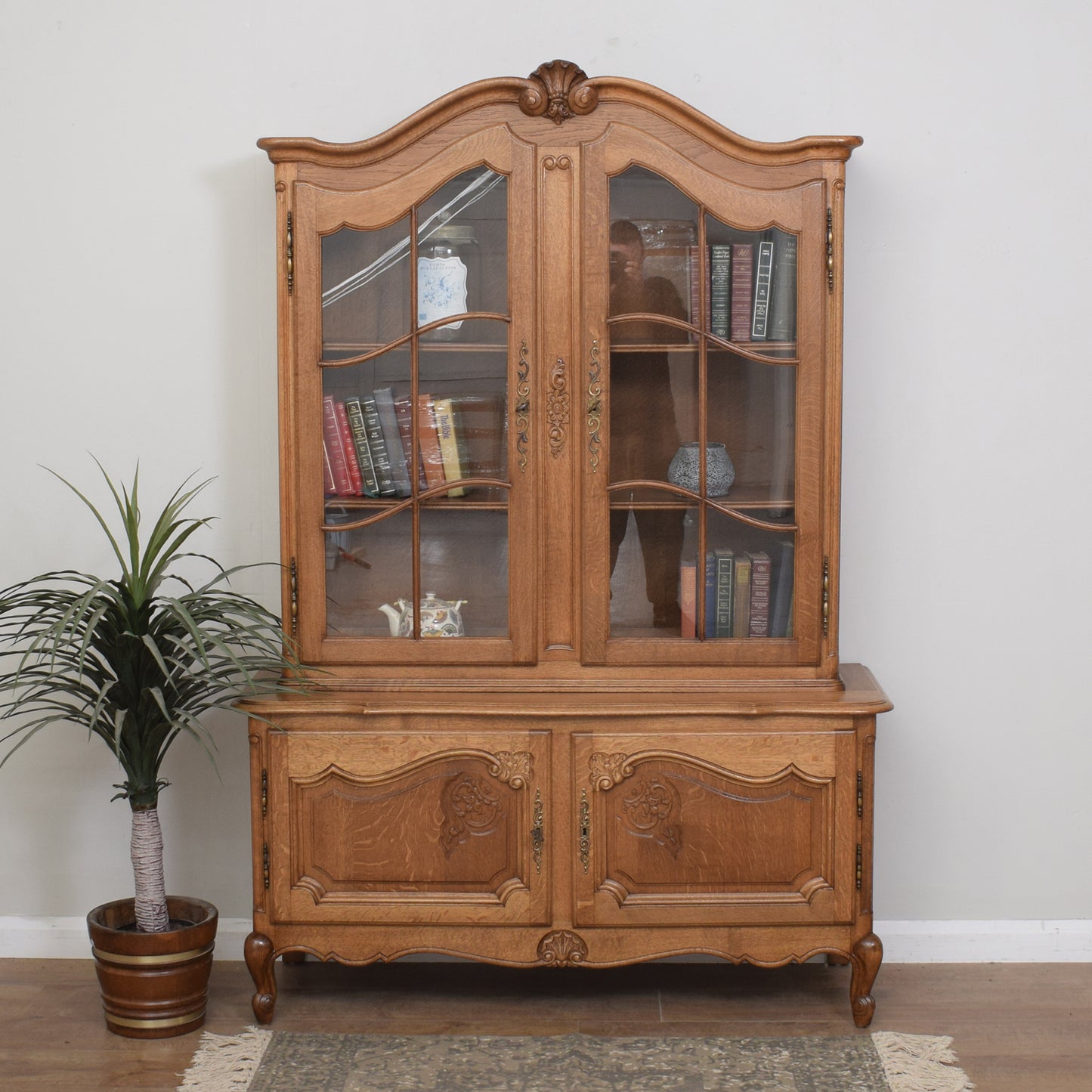 Restored Oak French Vitrine