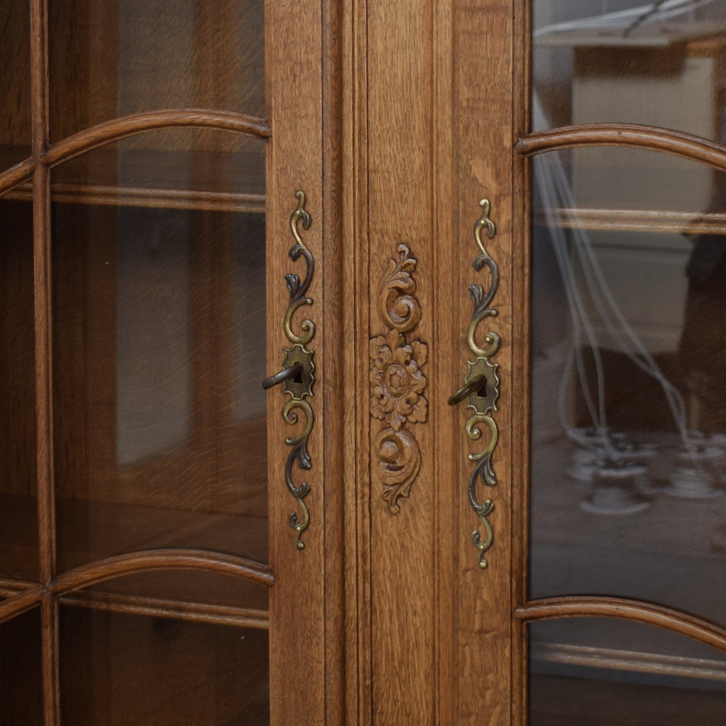 Restored Oak French Vitrine