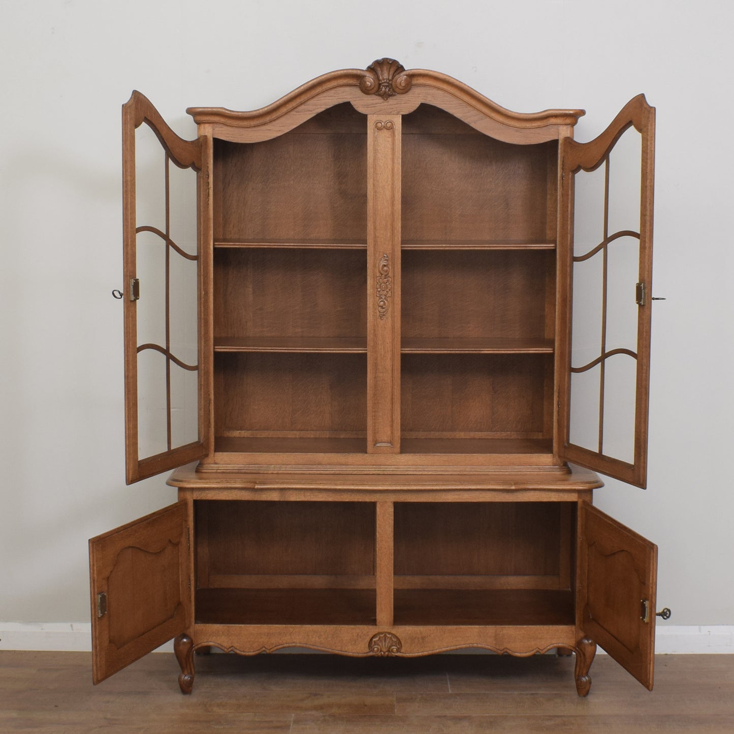 Restored Oak French Vitrine